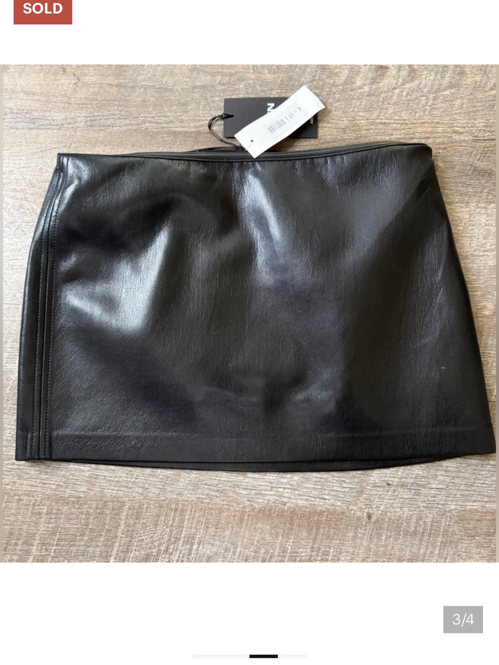 Aritzia Black Faux Leather Mini Skirt
